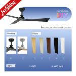Energy Saving Smart Remote Ceiling Fan Black ABS Blades with 6 Speed and Time