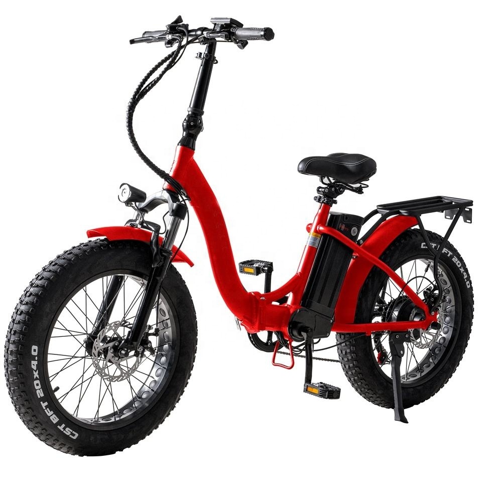 20"*4.0 Fat Tire Foldable Ebike 36V 250W 500W Electric City Bike For Adults