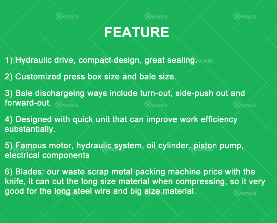 Fully Automatic Scrap Metal Shearing Baler Machine with Customized Capabilities