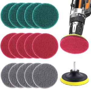 Wholesale Bathroom 16Pcs Power Scrubber Drill Brush Kit With 4 Inch Disc Pad Holder from china suppliers