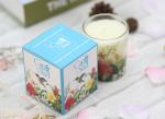 Applique Design Home Scented Candles Glass Jar For Home Decoration
