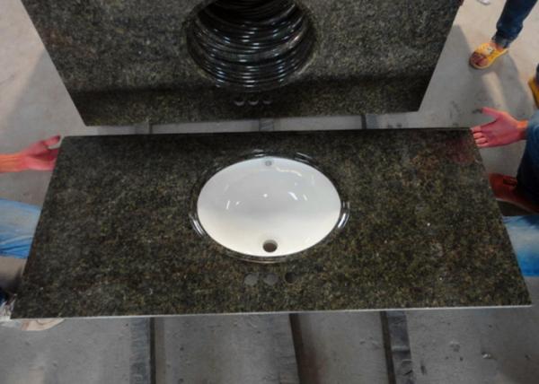 Quality Custom Black Granite Overlay Countertops Anti - Stain With Backsplashes for sale