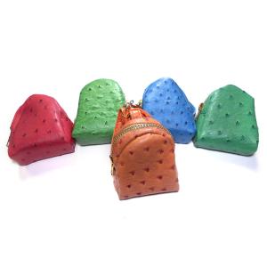 Wholesale OEM 8.5x9CM Small Backpack Keychain , Antique Brass Plating Handmade Leather Keyring from china suppliers