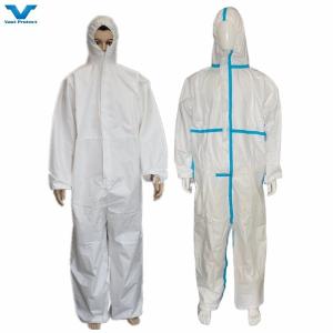 Wholesale Cat 3 Type 56 Protective Safety Nonwoven Polypropylene Disposable Microporous Coverall from china suppliers