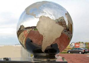Wholesale Sphere Stainless Steel Globe Map Sculpture Outdoor Decorative Customized from china suppliers