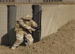 HESCO Flood Barrier / Defensive Barrier With Green Color Geotextile Fabric For