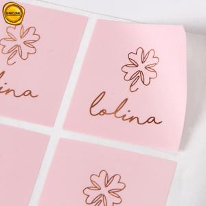 Wholesale Custom Design Pink Square Paper Sticker For Seal Tissue Paper from china suppliers