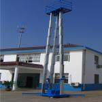 Three Mast Warehouse Order Picking Equipment Climbing Work Platform 21m