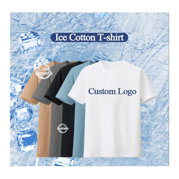 Cool Feeling Double Sided Ice Silk Cotton T-Shirt For Women Men 6xl 5xl Blank T