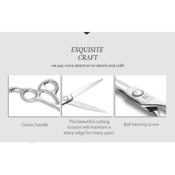Silver Professional Barber Scissors Japanese Steel High Performance