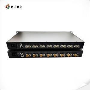 China 8 Channel 3G SDI Video Fiber Converter Simplex LC Interface 20Km support Loop out​ on sale