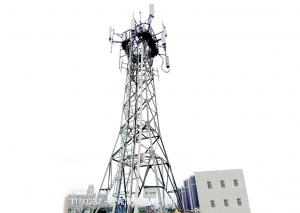 China 70m High Angular Q345 Steel Communication Tower For Mounting FM GSM 5G Antenna on sale