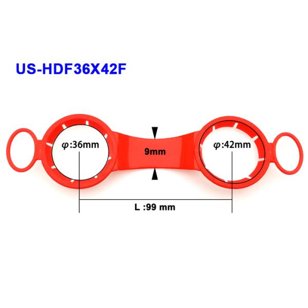 144*54*6.6mm Size Plastic Bottle Handles For Two Bottles Holder
