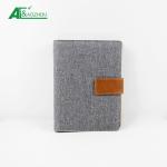 Middle size PU leather big buckle 80 sheet Refillable Ring Binder organizer
