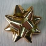 90U - 200U Thickness Gold gift bows , 3mm - 150mm width Christmas wrapping bows
