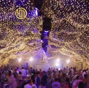 Wholesale Warm White Backdrop Starlit Curtain for Wedding SMD5050 LED Light Source DMX512 Curtain from china suppliers