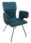 Grey Legs Modern Upholstered Dining Chairs Guestroom Use Multi Color Shell