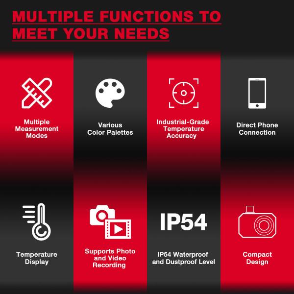 Habotest HT820 portable high-precision rapid-response plug-and-play thermal image camera with a resolution of 256*192, which is superior to that of