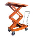 Hydraulic Mobile 300kg Hand Operated Scissor Lift 1010mmx520mm Max Height 1585mm