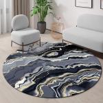 Circular Crystal Velvet Living Room Rugs Modern Thickened Bathroom Non Slip Mat