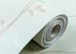 Light Green Washable Vinyl Wallpaper With Peel And Stick Embossed Surface ,