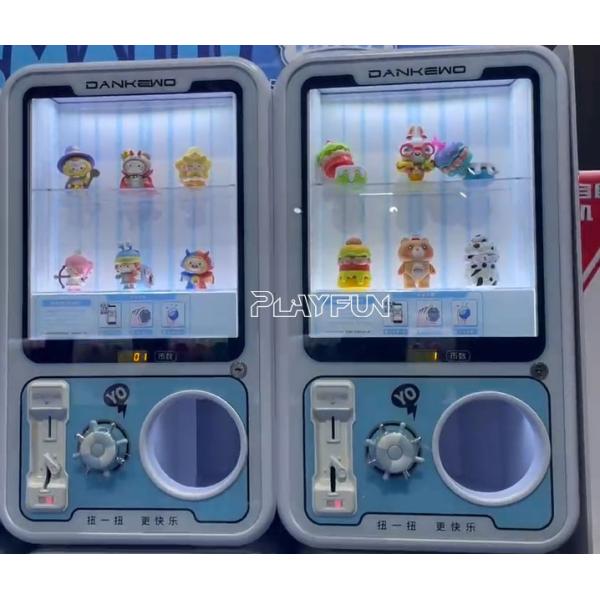 Playfun Professional Production Kids Candy Bouncy Ball Vending Square Gashapon Machine Coin Operator Game Machine