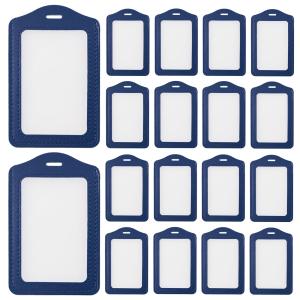 Wholesale Leather ID Card Holder Vertical Work Permit Name Credit Card Case High Transparency from china suppliers
