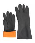 Black Industrial Latex Gloves Prevent Slippery Touch Screen S - XXL