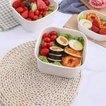 1000ml Food Grade White Color Biodegradable Square Paper Bowl For Soup Salad