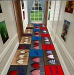 Super Geometric Style Large Commercial Floor Mat For Flower Entrance Corridor