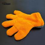 Wet Dry Car Detailing Tools 12x30cm 80g 100% Split Microfiber Grey Orange