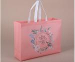 Color Printed Non Woven Tote Bags With Logo Customized , Non Woven Fabric