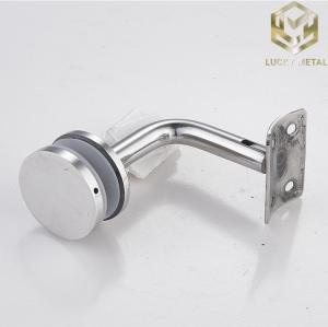 Wholesale Office Glass Stair Railing Connector Glass Bracket Fitting Rose Gold Matte Black Stair Handrail Bracket from china suppliers