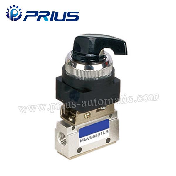3 Way 2 Position Pneumatic Valve MSV86321PB , Round Green Button Mechanical Air