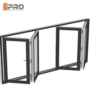 Wholesale Soundproof Aluminum Bifold Windows With Retractable Or Invisible Fly Screen commercial bi fold door corner bi fold door from china suppliers
