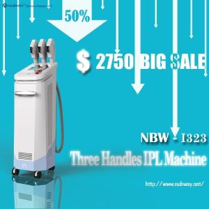 Wholesale multifuctional 3 handles IPL laser machine for hair removal Skin Rejuvenation machine from china suppliers