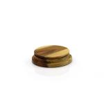 Decorative Wooden Jar Lid Dustproof Spice Jar Acacia Lid Silicone Mug Cup Cover