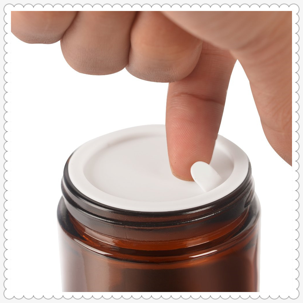 Amber Luxury Glass Cosmetic Jars Food Grade Non Toxic Eco Friendly
