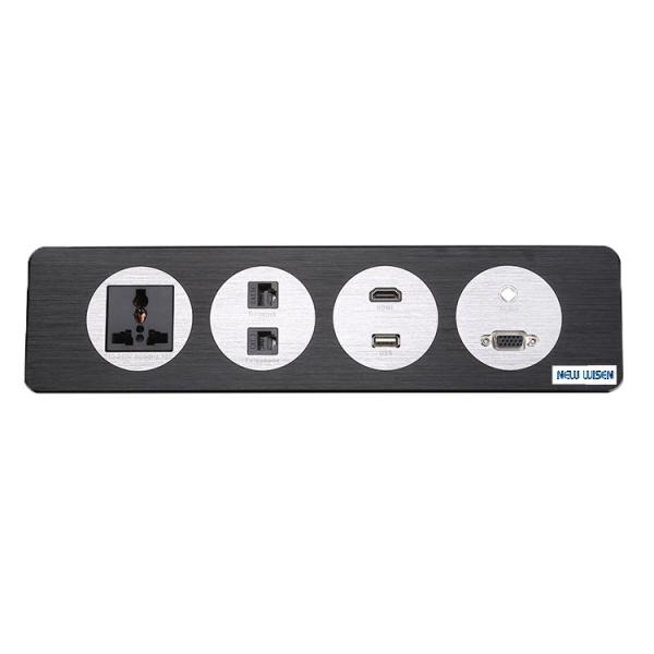 Wall Mounted Office Desk Plug Sockets with Standard Grounding and USB Charger