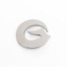 Buy cheap G Shape Custom Metal Lapel Pin Logo Zinc Alloy Die Casted Silver Plated from wholesalers