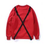 Black Blank Cotton Oversized Crewneck Sweatshirt With Front Pocket No Hood