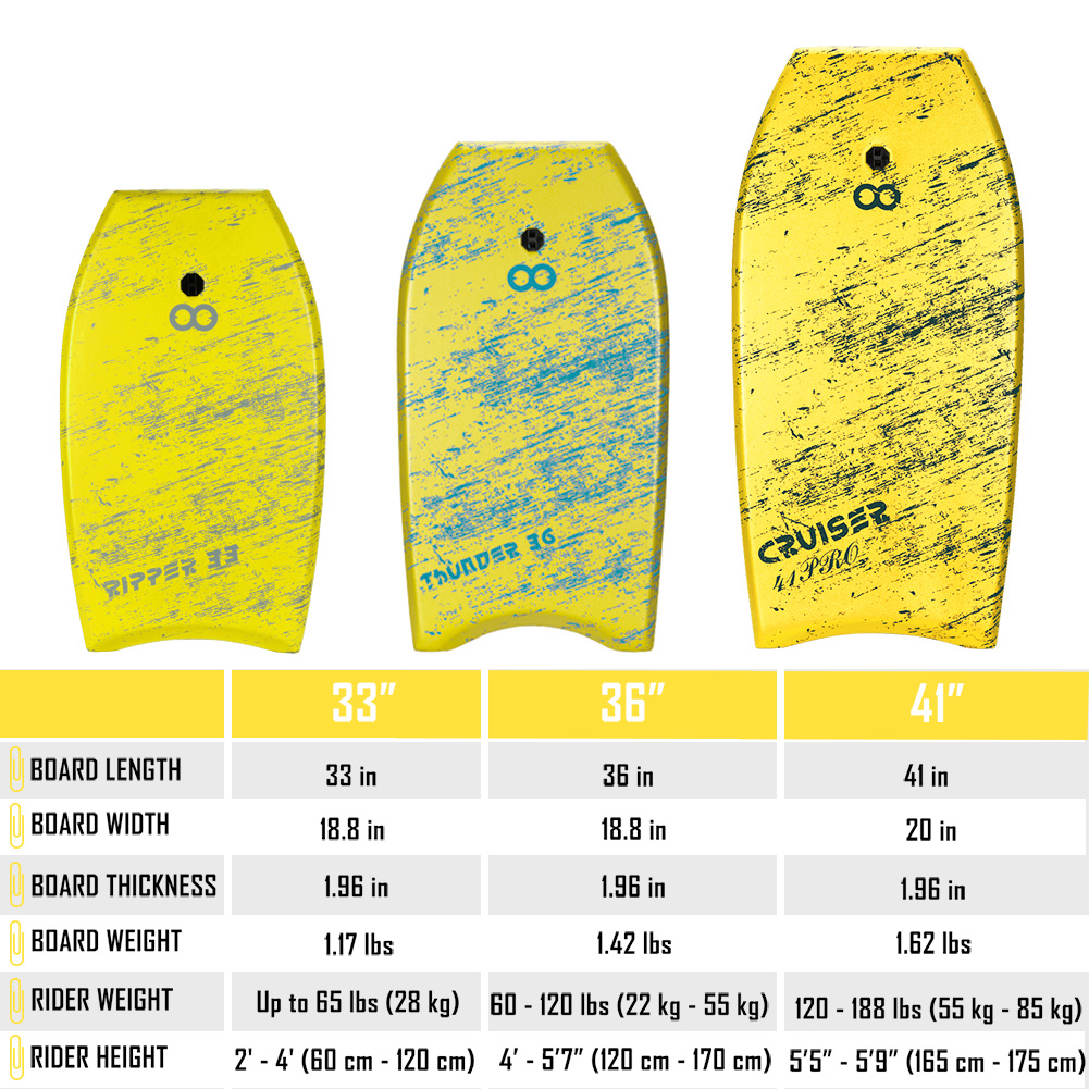 33inch XPE Body Board for Beach Kids Surfing Rider Height 2'-4' 60cm-120cm XPE Material