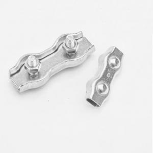China Duplex Malleable Rope Wire Clamp Stainless Steel Wire Clips on sale