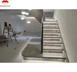 Natural Stone Straight Stair Modern Indoor Grey Marble Anti Slip Staircase Tiles
