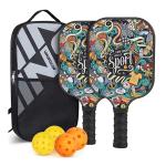 Lightweight Durable Carton Fiber Pickleball Paddles Set Of 4 With Balls And