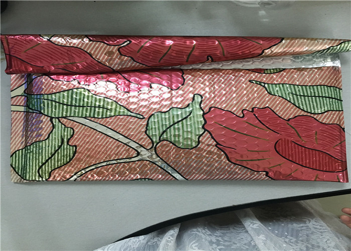 Colorful Printed Metallic Bubble Lined Bags Size 1 / 7.25"X12" holiday bubble mailers