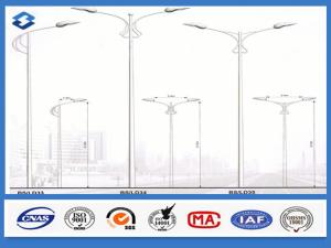 Wholesale 5m - 12m Single Brackets street light lamp post , Steel S355JR Material security light pole from china suppliers