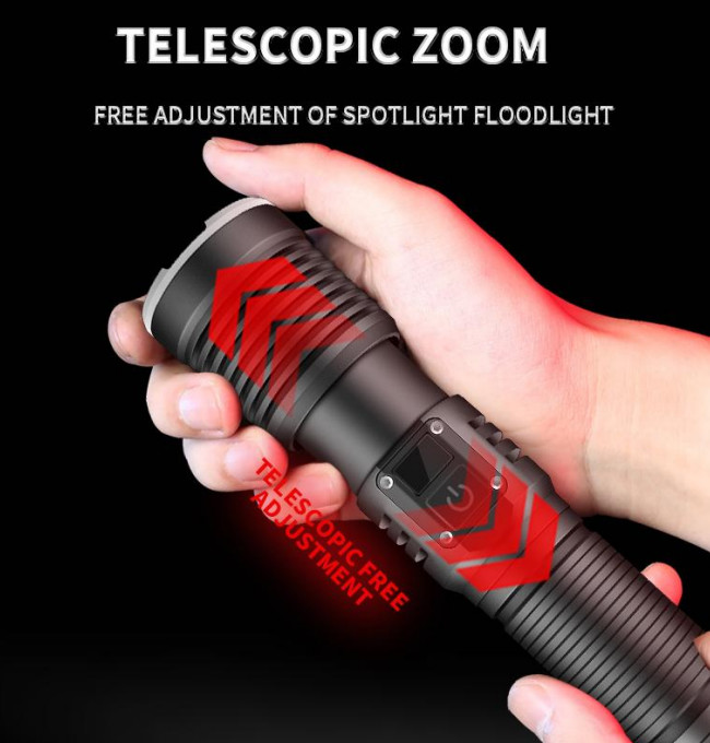 LED Flashlights High Lumens Rechargeable with Zoomable for Camping