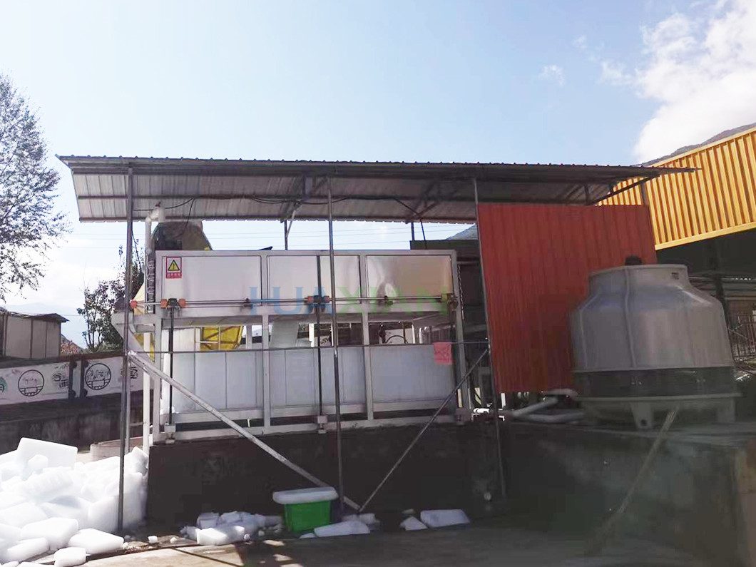 Direct Cooling Ice Block Making Machine Water Cooled 10 Tons For Ice Plant