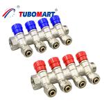 Floor Heating Systems Brass Plumbing Manifold 2 - 12 Outlets Water Pipe Manifold
